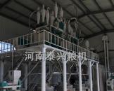 延安8组石磨面粉机设备现场图